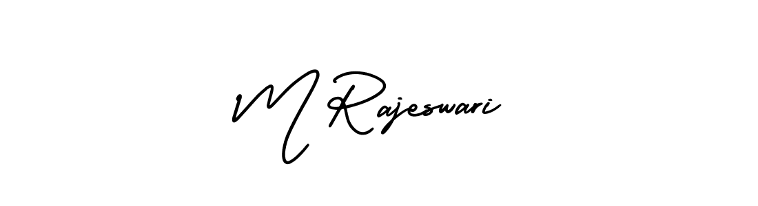 Design your own signature with our free online signature maker. With this signature software, you can create a handwritten (AmerikaSignatureDemo-Regular) signature for name M Rajeswari. M Rajeswari signature style 3 images and pictures png