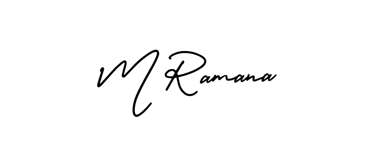 How to Draw M Ramana signature style? AmerikaSignatureDemo-Regular is a latest design signature styles for name M Ramana. M Ramana signature style 3 images and pictures png