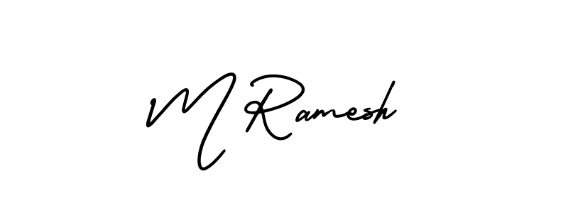 How to make M Ramesh signature? AmerikaSignatureDemo-Regular is a professional autograph style. Create handwritten signature for M Ramesh name. M Ramesh signature style 3 images and pictures png
