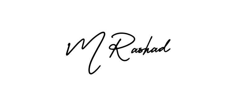 You can use this online signature creator to create a handwritten signature for the name M Rashad. This is the best online autograph maker. M Rashad signature style 3 images and pictures png