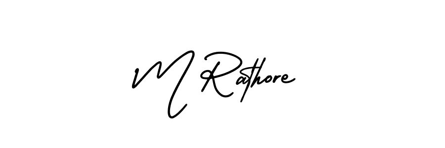 M Rathore stylish signature style. Best Handwritten Sign (AmerikaSignatureDemo-Regular) for my name. Handwritten Signature Collection Ideas for my name M Rathore. M Rathore signature style 3 images and pictures png