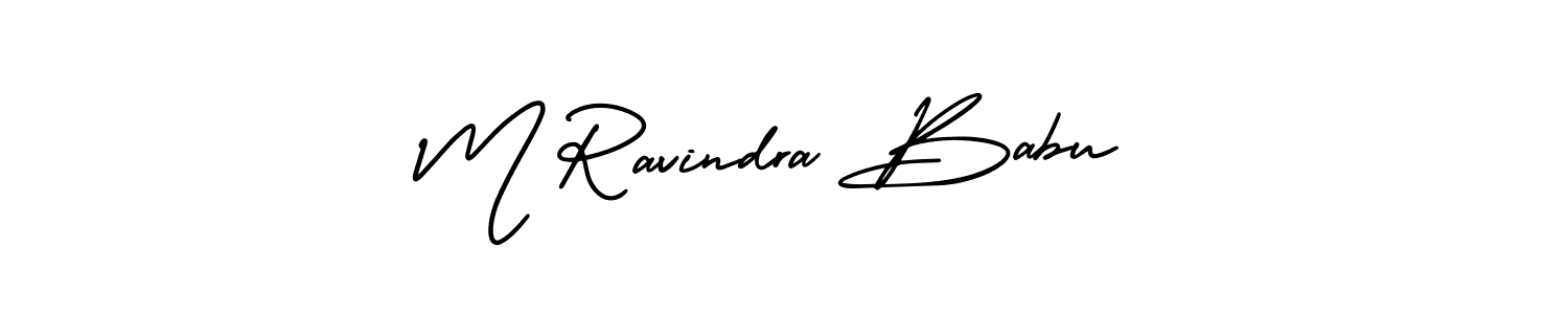 It looks lik you need a new signature style for name M Ravindra Babu. Design unique handwritten (AmerikaSignatureDemo-Regular) signature with our free signature maker in just a few clicks. M Ravindra Babu signature style 3 images and pictures png