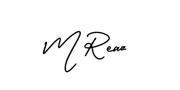 Similarly AmerikaSignatureDemo-Regular is the best handwritten signature design. Signature creator online .You can use it as an online autograph creator for name M Reaz. M Reaz signature style 3 images and pictures png