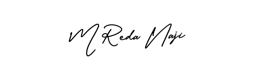 Make a beautiful signature design for name M Reda Naji. With this signature (AmerikaSignatureDemo-Regular) style, you can create a handwritten signature for free. M Reda Naji signature style 3 images and pictures png