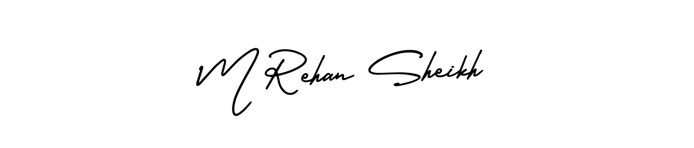 Make a beautiful signature design for name M Rehan Sheikh. With this signature (AmerikaSignatureDemo-Regular) style, you can create a handwritten signature for free. M Rehan Sheikh signature style 3 images and pictures png