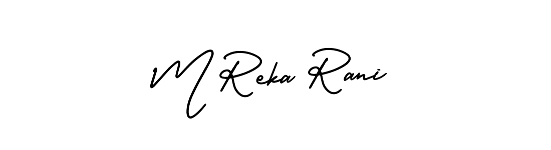 See photos of M Reka Rani official signature by Spectra . Check more albums & portfolios. Read reviews & check more about AmerikaSignatureDemo-Regular font. M Reka Rani signature style 3 images and pictures png