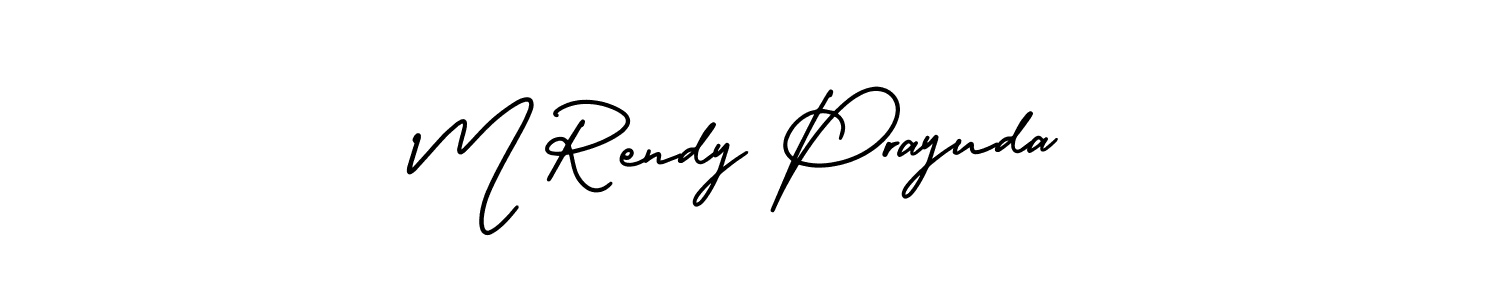 if you are searching for the best signature style for your name M Rendy Prayuda. so please give up your signature search. here we have designed multiple signature styles  using AmerikaSignatureDemo-Regular. M Rendy Prayuda signature style 3 images and pictures png