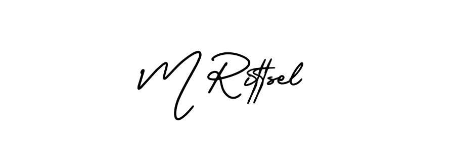 It looks lik you need a new signature style for name M Rittsel. Design unique handwritten (AmerikaSignatureDemo-Regular) signature with our free signature maker in just a few clicks. M Rittsel signature style 3 images and pictures png