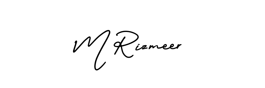 Also You can easily find your signature by using the search form. We will create M Rizmeer name handwritten signature images for you free of cost using AmerikaSignatureDemo-Regular sign style. M Rizmeer signature style 3 images and pictures png