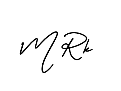 Also we have M Rk name is the best signature style. Create professional handwritten signature collection using AmerikaSignatureDemo-Regular autograph style. M Rk signature style 3 images and pictures png