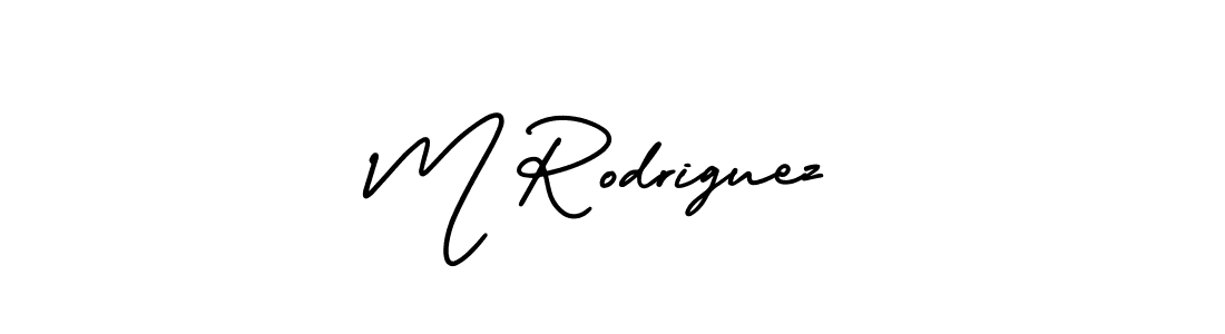 Create a beautiful signature design for name M Rodriguez. With this signature (AmerikaSignatureDemo-Regular) fonts, you can make a handwritten signature for free. M Rodriguez signature style 3 images and pictures png