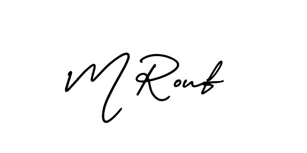 Also You can easily find your signature by using the search form. We will create M Rouf name handwritten signature images for you free of cost using AmerikaSignatureDemo-Regular sign style. M Rouf signature style 3 images and pictures png