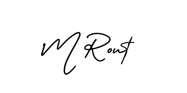 Also we have M Rout name is the best signature style. Create professional handwritten signature collection using AmerikaSignatureDemo-Regular autograph style. M Rout signature style 3 images and pictures png