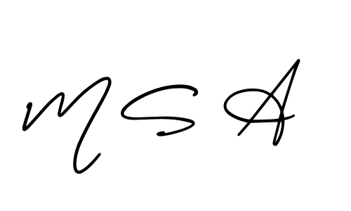 Use a signature maker to create a handwritten signature online. With this signature software, you can design (AmerikaSignatureDemo-Regular) your own signature for name M S A. M S A signature style 3 images and pictures png