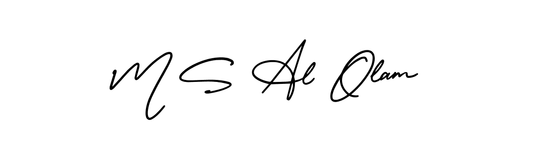 The best way (AmerikaSignatureDemo-Regular) to make a short signature is to pick only two or three words in your name. The name M S Al Olam include a total of six letters. For converting this name. M S Al Olam signature style 3 images and pictures png