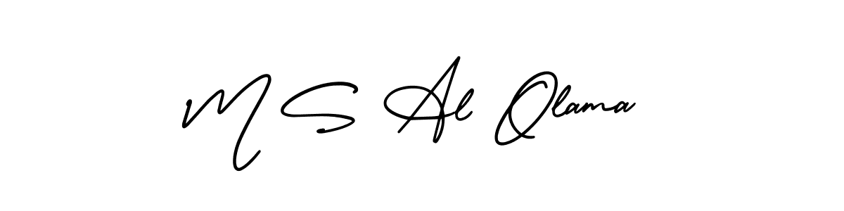 Use a signature maker to create a handwritten signature online. With this signature software, you can design (AmerikaSignatureDemo-Regular) your own signature for name M S Al Olama. M S Al Olama signature style 3 images and pictures png