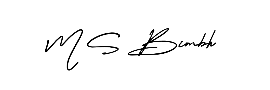 Make a beautiful signature design for name M S Bimbh. With this signature (AmerikaSignatureDemo-Regular) style, you can create a handwritten signature for free. M S Bimbh signature style 3 images and pictures png