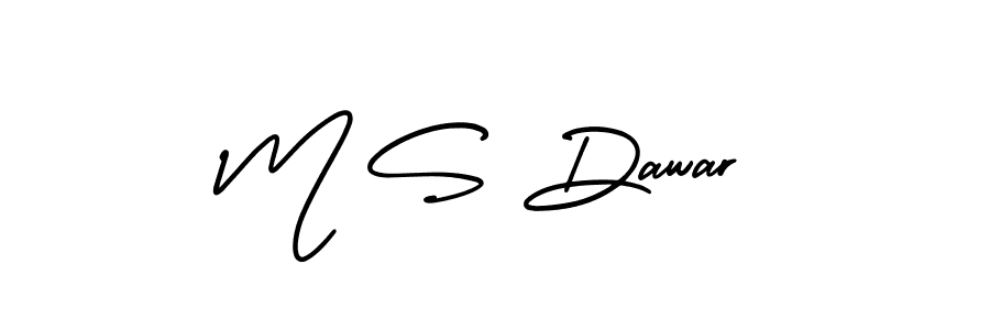 Similarly AmerikaSignatureDemo-Regular is the best handwritten signature design. Signature creator online .You can use it as an online autograph creator for name M S Dawar. M S Dawar signature style 3 images and pictures png