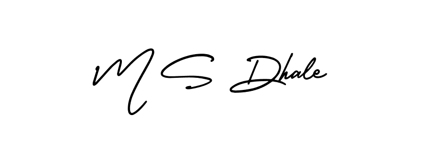 Make a beautiful signature design for name M S Dhale. With this signature (AmerikaSignatureDemo-Regular) style, you can create a handwritten signature for free. M S Dhale signature style 3 images and pictures png