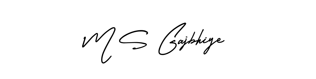 Create a beautiful signature design for name M S Gajbhiye. With this signature (AmerikaSignatureDemo-Regular) fonts, you can make a handwritten signature for free. M S Gajbhiye signature style 3 images and pictures png