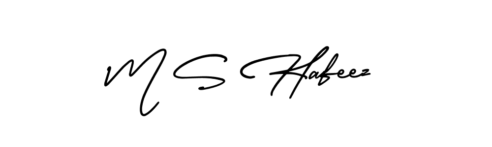 Create a beautiful signature design for name M S Hafeez. With this signature (AmerikaSignatureDemo-Regular) fonts, you can make a handwritten signature for free. M S Hafeez signature style 3 images and pictures png