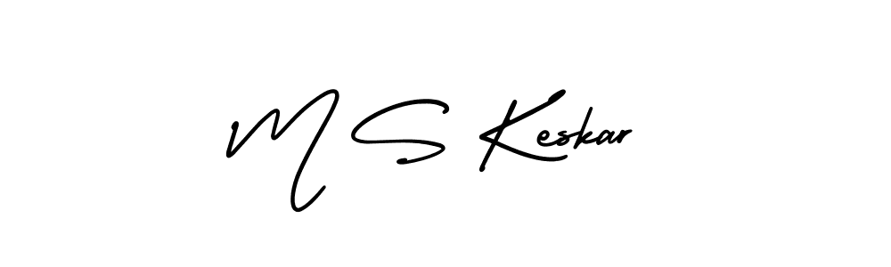 Design your own signature with our free online signature maker. With this signature software, you can create a handwritten (AmerikaSignatureDemo-Regular) signature for name M S Keskar. M S Keskar signature style 3 images and pictures png