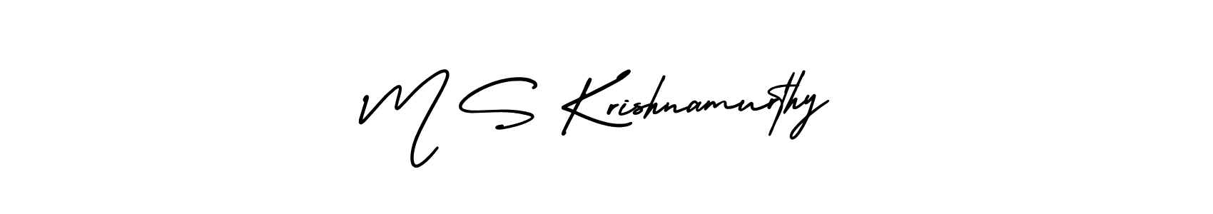 M S Krishnamurthy stylish signature style. Best Handwritten Sign (AmerikaSignatureDemo-Regular) for my name. Handwritten Signature Collection Ideas for my name M S Krishnamurthy. M S Krishnamurthy signature style 3 images and pictures png