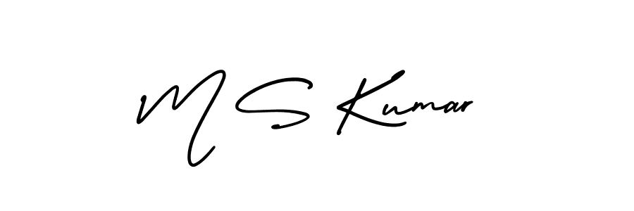 Make a beautiful signature design for name M S Kumar. Use this online signature maker to create a handwritten signature for free. M S Kumar signature style 3 images and pictures png