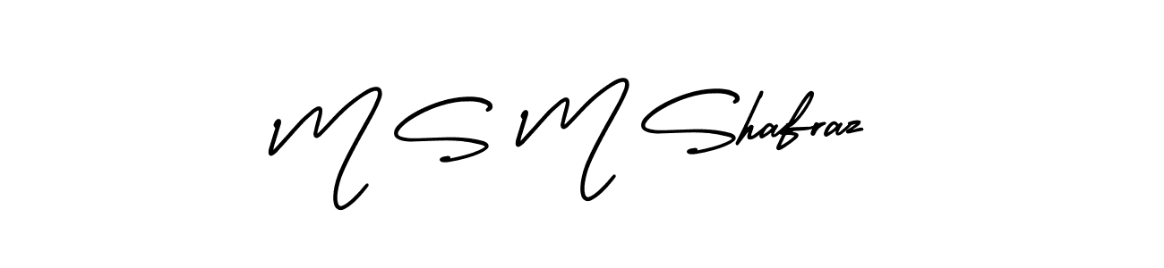 Create a beautiful signature design for name M S M Shafraz. With this signature (AmerikaSignatureDemo-Regular) fonts, you can make a handwritten signature for free. M S M Shafraz signature style 3 images and pictures png