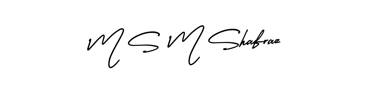 Also You can easily find your signature by using the search form. We will create M S M Shafraz name handwritten signature images for you free of cost using AmerikaSignatureDemo-Regular sign style. M S M Shafraz signature style 3 images and pictures png