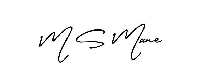 Use a signature maker to create a handwritten signature online. With this signature software, you can design (AmerikaSignatureDemo-Regular) your own signature for name M S Mane. M S Mane signature style 3 images and pictures png