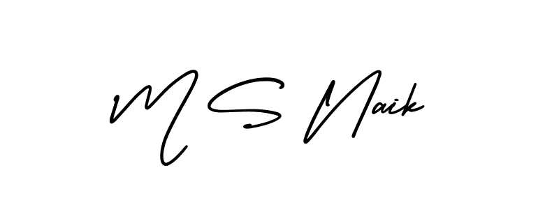 Make a beautiful signature design for name M S Naik. Use this online signature maker to create a handwritten signature for free. M S Naik signature style 3 images and pictures png