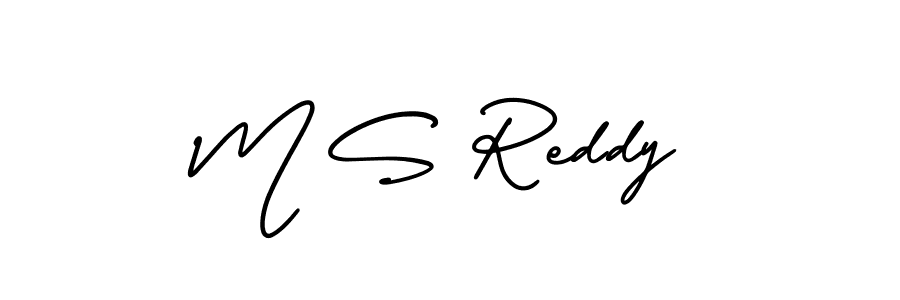 M S Reddy stylish signature style. Best Handwritten Sign (AmerikaSignatureDemo-Regular) for my name. Handwritten Signature Collection Ideas for my name M S Reddy. M S Reddy signature style 3 images and pictures png