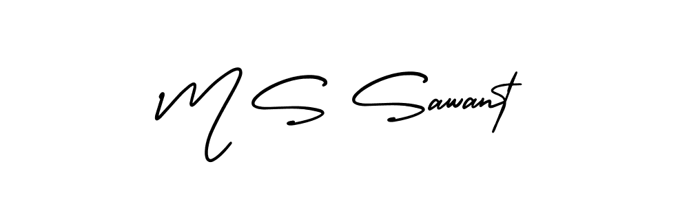 This is the best signature style for the M S Sawant name. Also you like these signature font (AmerikaSignatureDemo-Regular). Mix name signature. M S Sawant signature style 3 images and pictures png