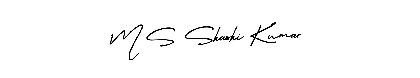 Design your own signature with our free online signature maker. With this signature software, you can create a handwritten (AmerikaSignatureDemo-Regular) signature for name M S Shashi Kumar. M S Shashi Kumar signature style 3 images and pictures png