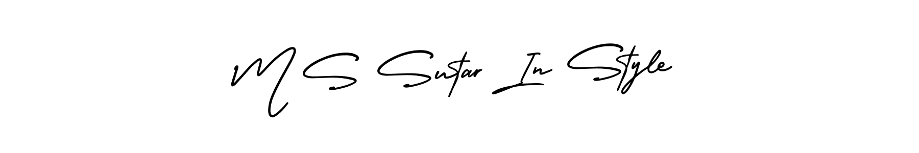 Make a short M S Sutar In Style signature style. Manage your documents anywhere anytime using AmerikaSignatureDemo-Regular. Create and add eSignatures, submit forms, share and send files easily. M S Sutar In Style signature style 3 images and pictures png