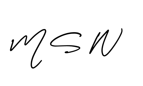 The best way (AmerikaSignatureDemo-Regular) to make a short signature is to pick only two or three words in your name. The name M S W include a total of six letters. For converting this name. M S W signature style 3 images and pictures png