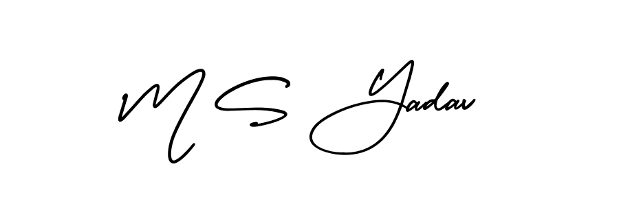 Make a beautiful signature design for name M S Yadav. Use this online signature maker to create a handwritten signature for free. M S Yadav signature style 3 images and pictures png