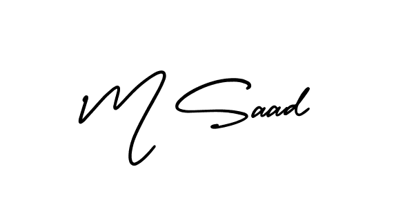 How to make M Saad signature? AmerikaSignatureDemo-Regular is a professional autograph style. Create handwritten signature for M Saad name. M Saad signature style 3 images and pictures png