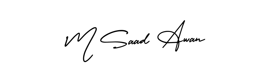 Also we have M Saad Awan name is the best signature style. Create professional handwritten signature collection using AmerikaSignatureDemo-Regular autograph style. M Saad Awan signature style 3 images and pictures png