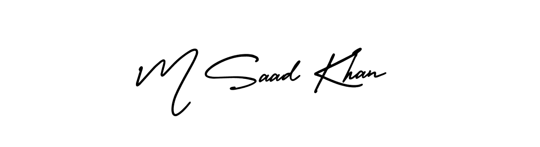 It looks lik you need a new signature style for name M Saad Khan. Design unique handwritten (AmerikaSignatureDemo-Regular) signature with our free signature maker in just a few clicks. M Saad Khan signature style 3 images and pictures png