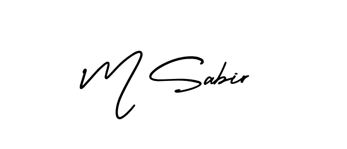 The best way (AmerikaSignatureDemo-Regular) to make a short signature is to pick only two or three words in your name. The name M Sabir include a total of six letters. For converting this name. M Sabir signature style 3 images and pictures png