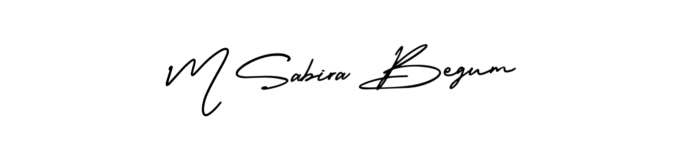 Make a beautiful signature design for name M Sabira Begum. Use this online signature maker to create a handwritten signature for free. M Sabira Begum signature style 3 images and pictures png