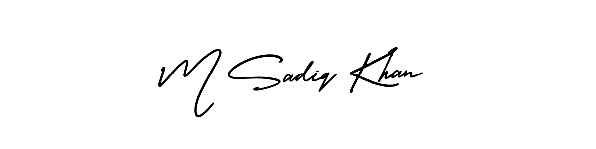Create a beautiful signature design for name M Sadiq Khan. With this signature (AmerikaSignatureDemo-Regular) fonts, you can make a handwritten signature for free. M Sadiq Khan signature style 3 images and pictures png
