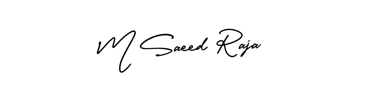 Make a short M Saeed Raja signature style. Manage your documents anywhere anytime using AmerikaSignatureDemo-Regular. Create and add eSignatures, submit forms, share and send files easily. M Saeed Raja signature style 3 images and pictures png