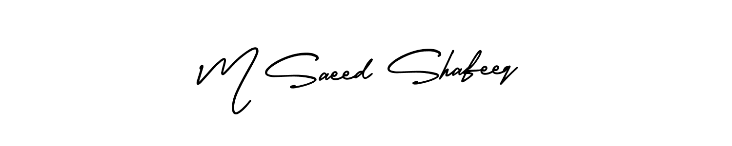 You can use this online signature creator to create a handwritten signature for the name M Saeed Shafeeq. This is the best online autograph maker. M Saeed Shafeeq signature style 3 images and pictures png