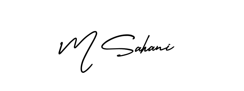 Make a beautiful signature design for name M Sahani. Use this online signature maker to create a handwritten signature for free. M Sahani signature style 3 images and pictures png