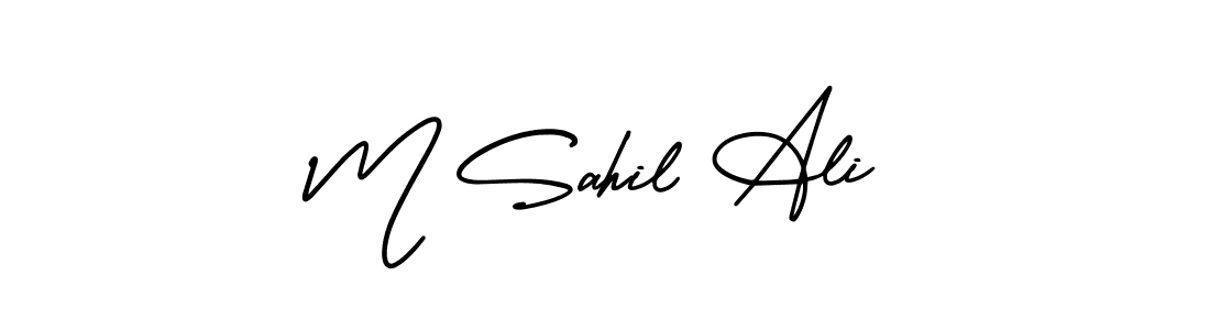 How to make M Sahil Ali name signature. Use AmerikaSignatureDemo-Regular style for creating short signs online. This is the latest handwritten sign. M Sahil Ali signature style 3 images and pictures png