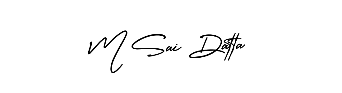 AmerikaSignatureDemo-Regular is a professional signature style that is perfect for those who want to add a touch of class to their signature. It is also a great choice for those who want to make their signature more unique. Get M Sai Datta name to fancy signature for free. M Sai Datta signature style 3 images and pictures png
