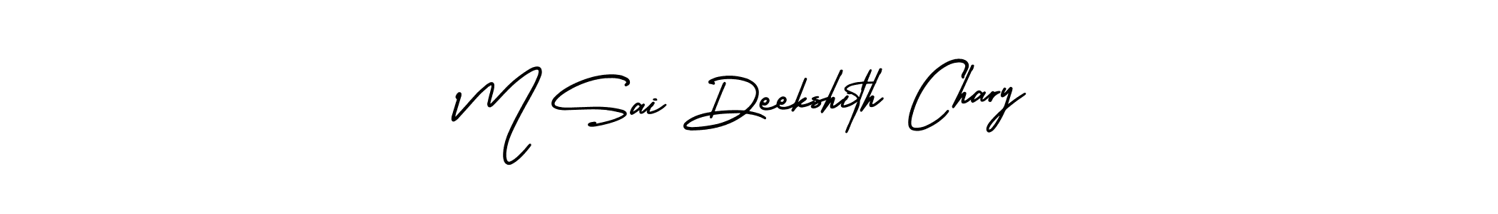 if you are searching for the best signature style for your name M Sai Deekshith Chary. so please give up your signature search. here we have designed multiple signature styles  using AmerikaSignatureDemo-Regular. M Sai Deekshith Chary signature style 3 images and pictures png